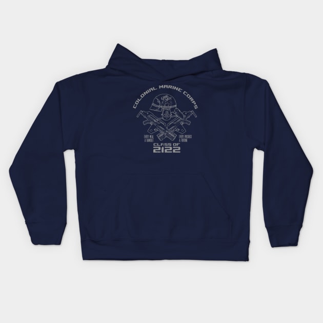 Class of 2122 (Navy) Kids Hoodie by mannypdesign